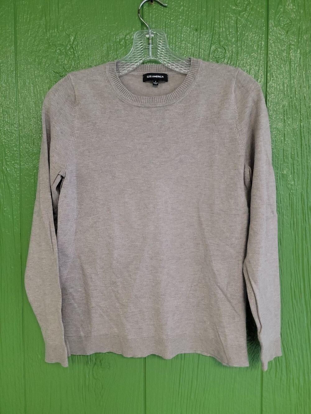 525 America Sweater Lightweight sz S Beige Round Neck